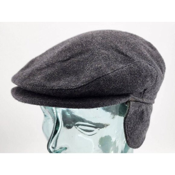 Unbranded Accessories Vtg Wool Cashmere Flat Button Bill Newsboy